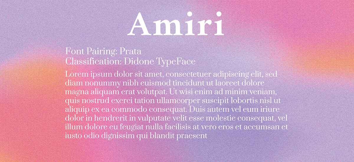 font pairing prata stimulus advertising typography graphic design services