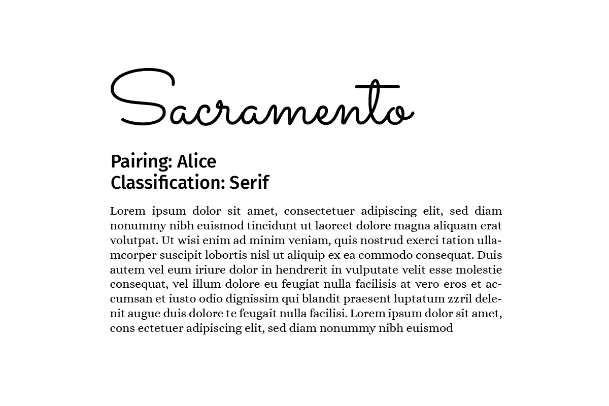 stimulus advertising sacramento font pairing blog graphic design typography script font alice body text