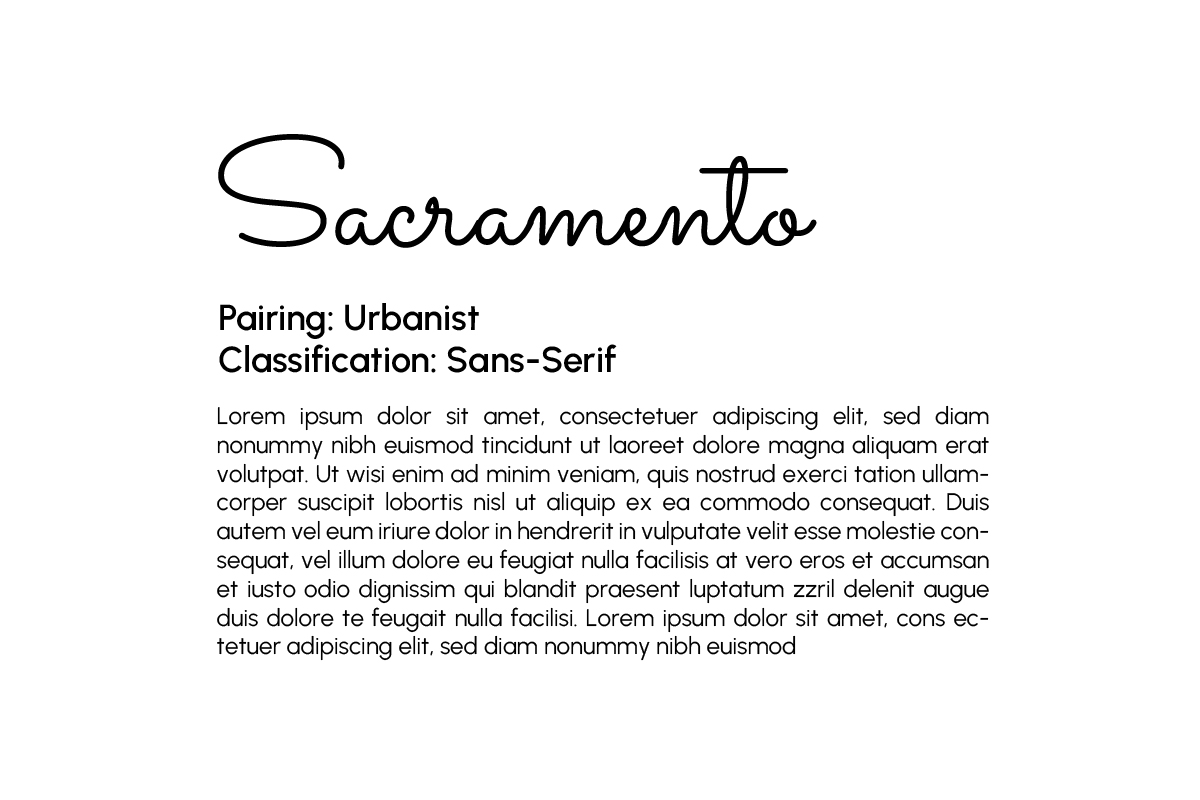 stimulus advertising sacramento font pairing blog graphic design typography script font urbanist body text