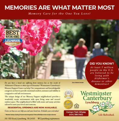 Westministercanterbury Graphicdesignagency Advertisingagency Retirement Seniorliving Lynchburgvirginia