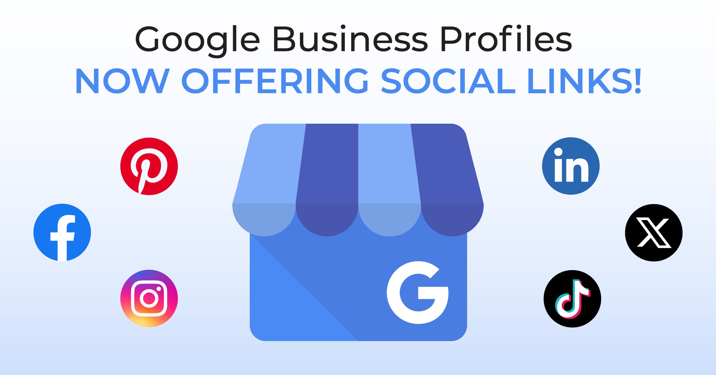 google business profiles now offering social links graphic
